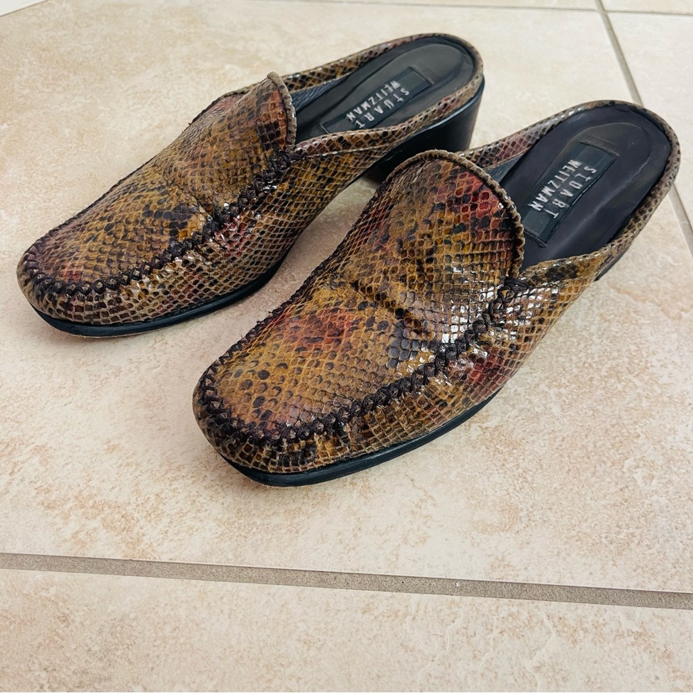 Stuart Weitzman Snakeskin Women’s Mule